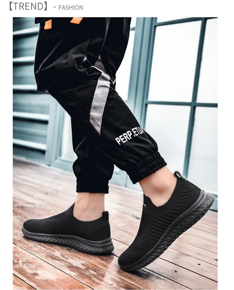 Autumn Large Size MEN'S Shoes Slip-on Mesh Athletic Shoes Lightweight Breathable COUPLE'S Casual Trendy Shoes 35-46