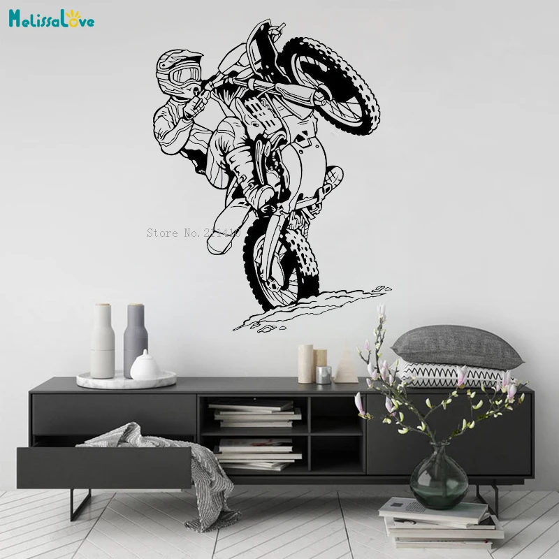 

Виниловые наклейки для спальни, гостиной, соревнования на мотоциклах, домашний декор, фрески для детской, YT2488
