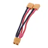 1pcs Xt60 Parallel Battery Connector Cable Dual Extension Y Splitter Silicone Wire ► Photo 1/6