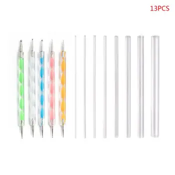

13pcs Mandala Dotted Tools Set for Painting Rock Acrylic Stick Point Drill Pen Drawing Art Craft Handwork