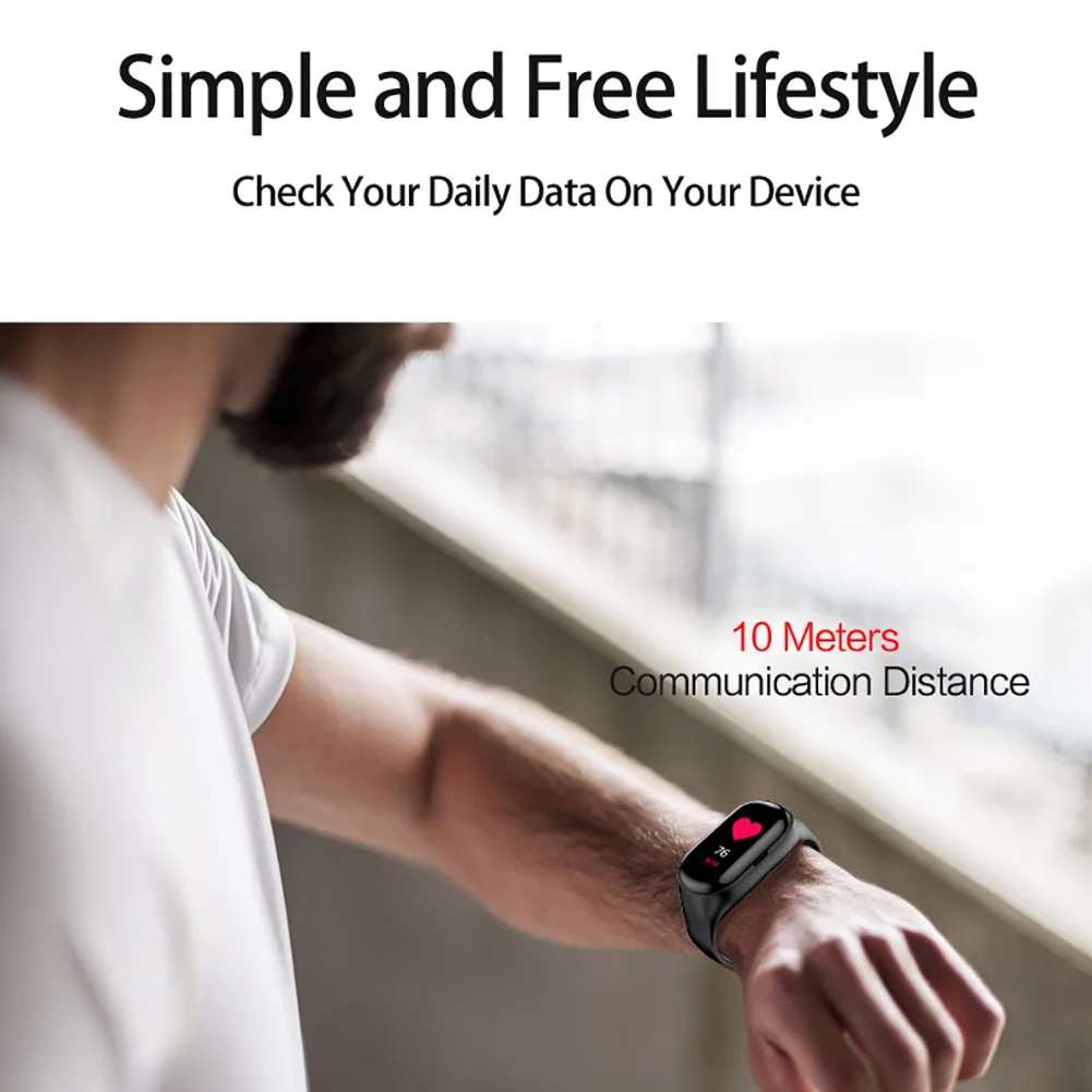 С Bluetooth наушниками Smartwatch для Android IOS Phone 2 в 1 Hate Rate Монитор артериального давления спортивный браслет M1 Смарт-браслет