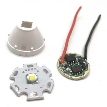 

1set Cree XM-L LED T6 White Light + 3.7V Driver + Lens with Base Holder