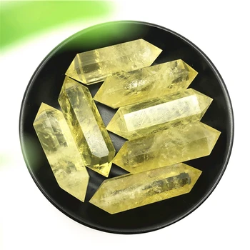 

1PC Natural Citrine Yellow Crystal Double Point Tower Crystal Healing Home Decor Polished Natural Stones and Minerals