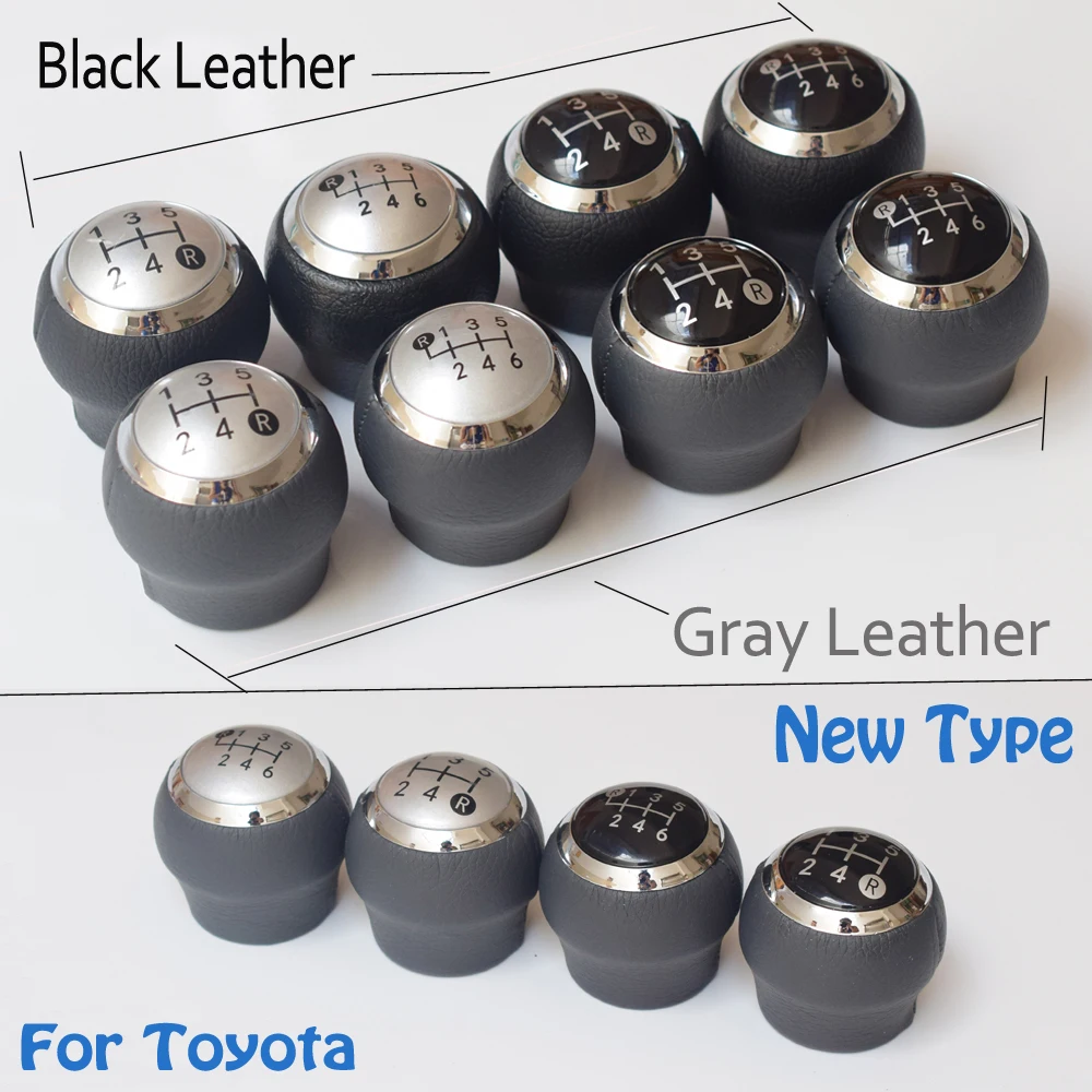 

Fit For Toyota Corolla 1.8MT 07-13 AVENSIS YARIS D4D RAV4 CRUISER SCION 5/6 Speed MT Gear Shift Stick Knob Black/Silver Panel