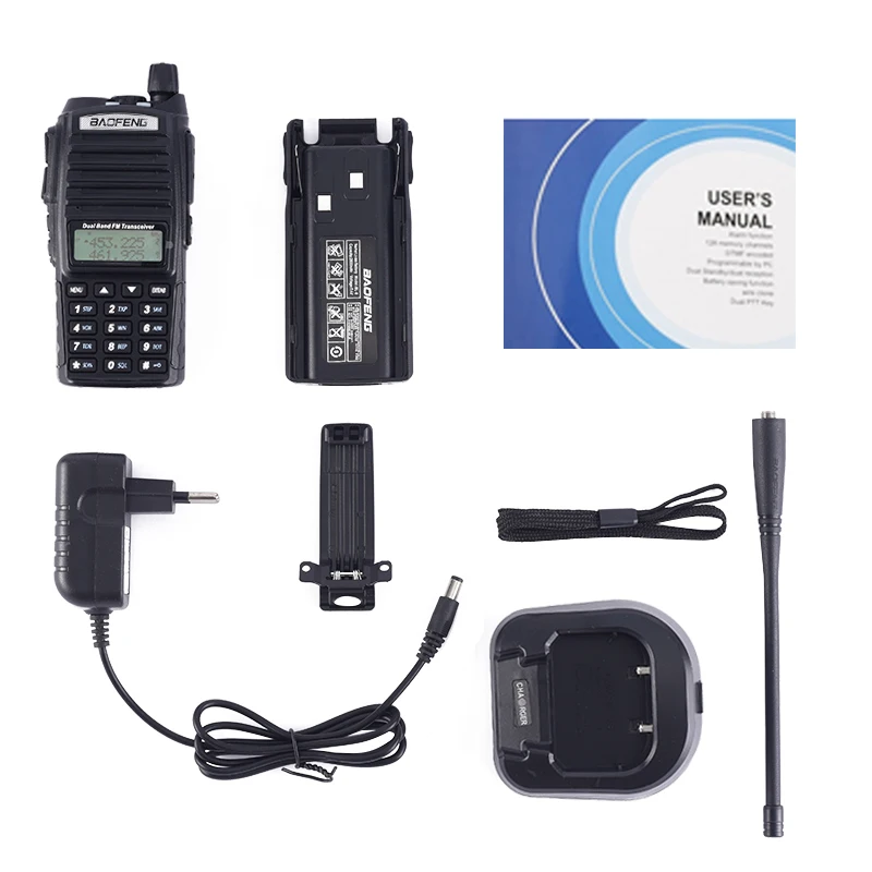 BaoFeng UV-82 рация Двухдиапазонная 136-174/400-520 МГц FM Ham двухстороннее радио УКВ УВЧ, охотничий трансивер, рация