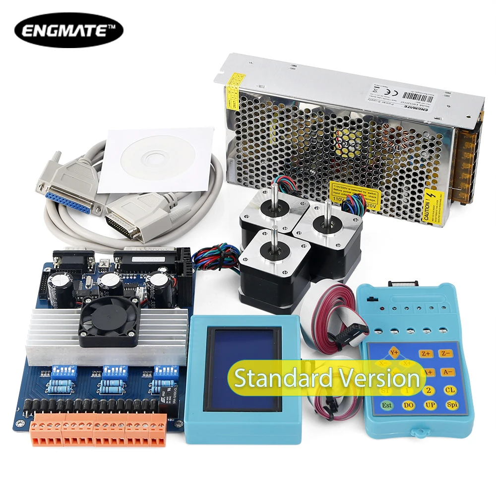 SAVEBASE CNC Комплект с TB6600 3 Оси Набор стандартная версия драйвер платы Nema17 56oz-in шаговый двигатель 12 В 10A импульсный источник питания
