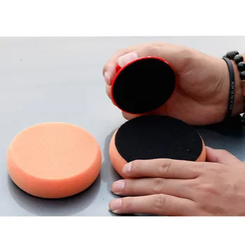 

Car Waxing Machine Sponge Cotton Artifact Car With Handle By Hand Car Waxing Sponge Tool Manual Polishing Sand Plate Brush