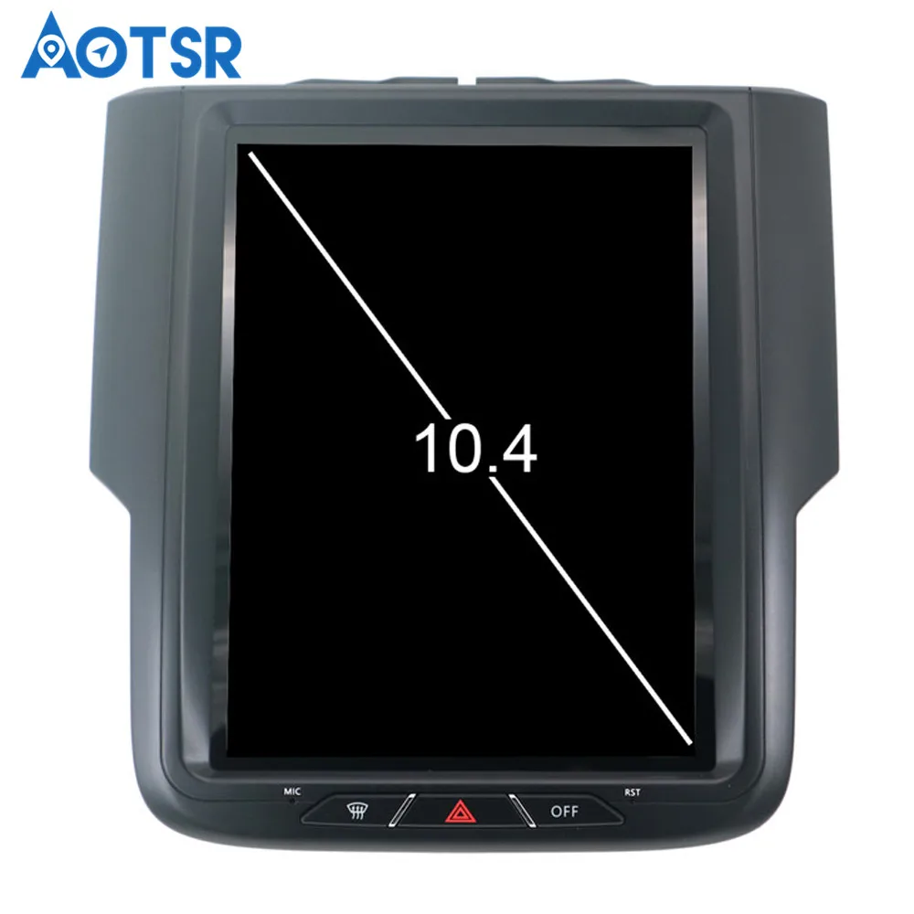 Best Android9.0 Tesla style Car No DVD Player GPS Navigation For Dodge RAM 2014-2018 radio tape recorder head unit multimedia player 1