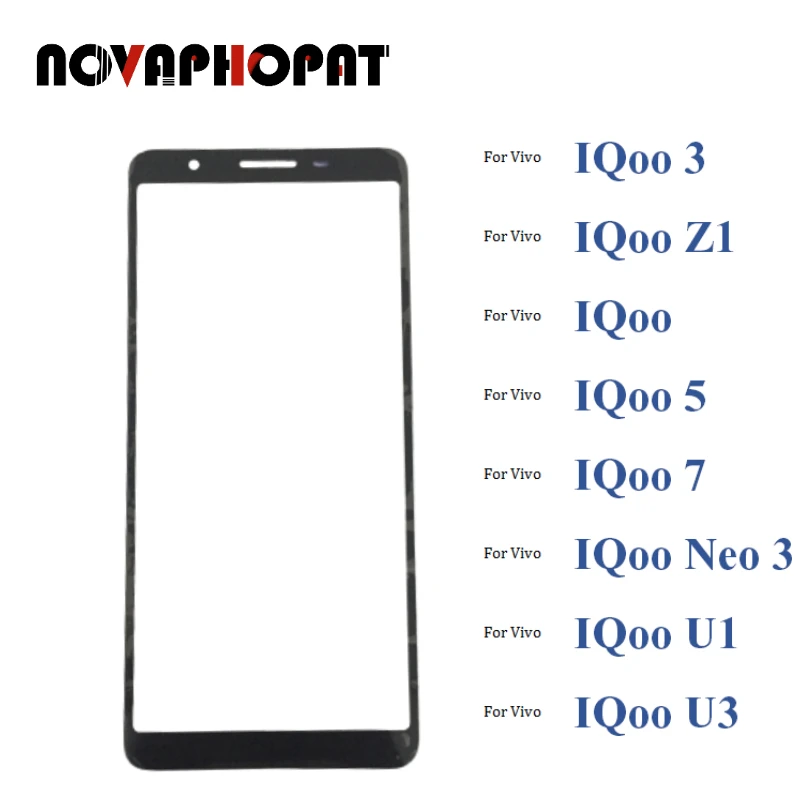 Черный дигитайзер ЖК Сенсорная стеклянная панель для Vivo IQOO 3 Z1 5 7 Neo U1 U3 сенсорный