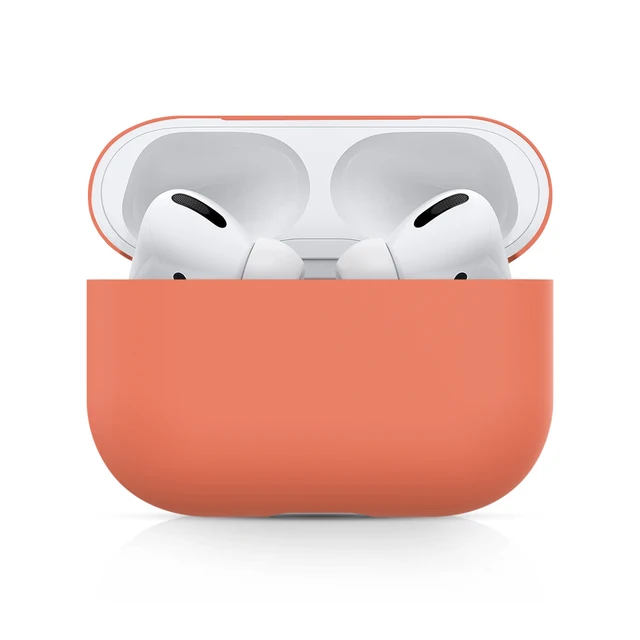 Silicone Case For Airpods Pro Case Wireless Bluetooth For Apple Airpods Pro Case Cover Earphone Case For Air Pods Pro 3 Fundas Apricot Color