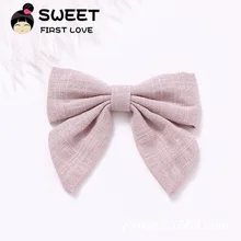 Европейский и американский лидер продаж; тренд; заколка для волос для девочек; головной убор; 12 однотонных хлопковых и льняных; средний размер; ласточкин хвост; Бабочка; заколки; Chi