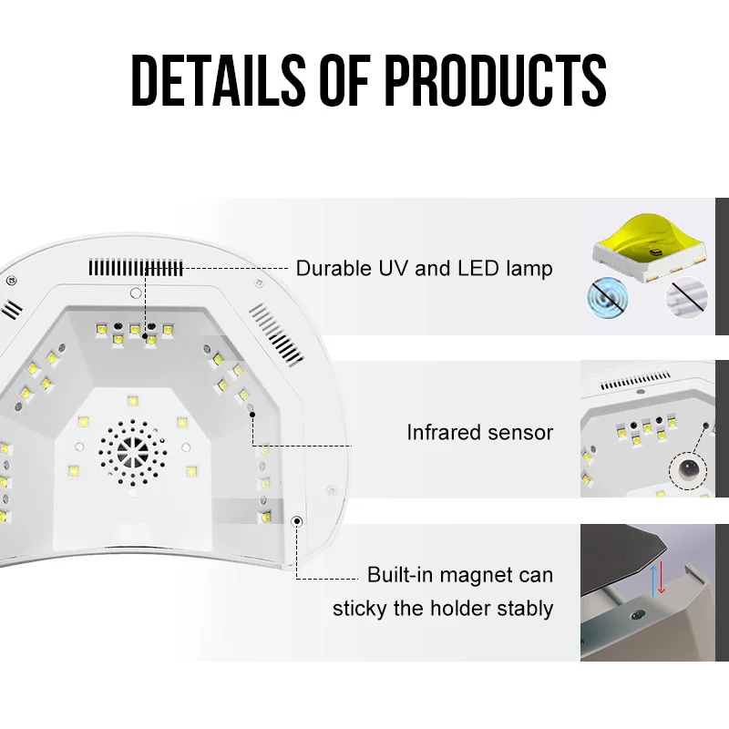 Сушилка для ногтей Modelones 48 Вт светодиодная УФ лампа гель отверждение маникюрный
