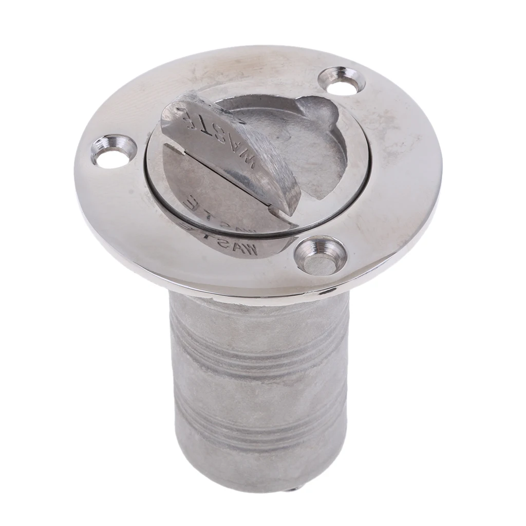 Boat Deck Fill/Filler Cap Keyless 38mm (1-1/2'' ) Waste - 316 Marine-Grade Stainless Steel