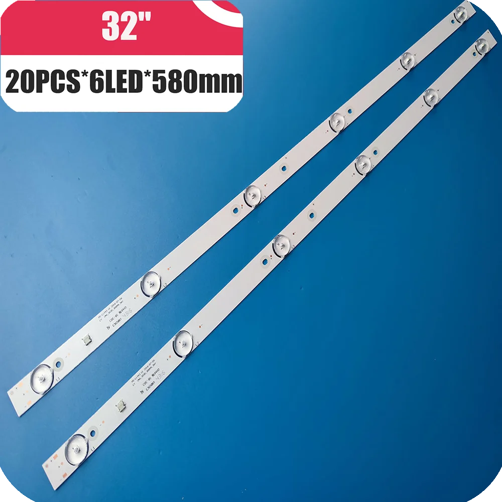 Светодиодная подсветка полосы 6 ламп для телевизора Erisson 32LEA17T2G HV320whb-N8D D00