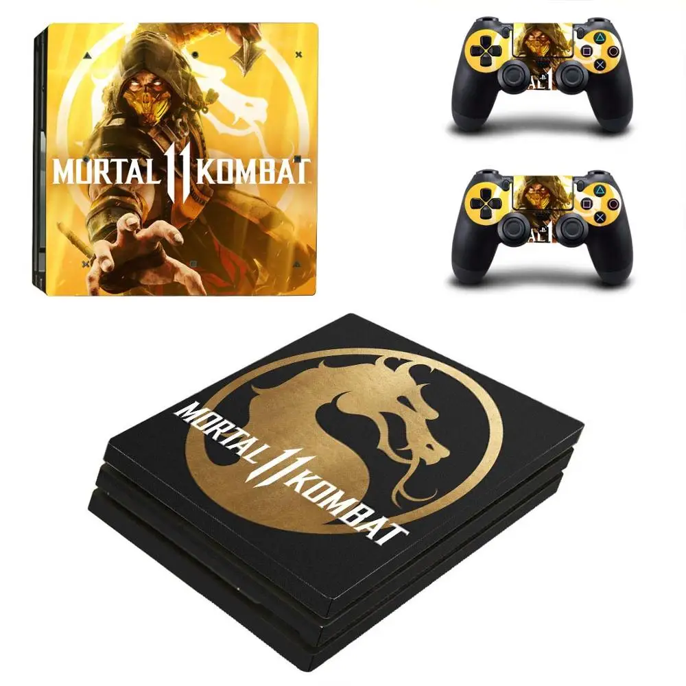 

Mortal Kombat 11 PS4 Pro Stickers PS 4 Play station 4 Pro Decals Vinyl Pegatinas For PlayStation 4 Pro console and controller