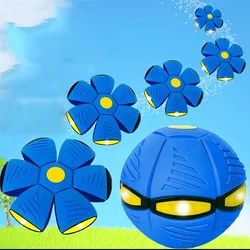 Balle de disque à lancer plat pour enfants, ovni volant magique avec lumière Led, balles de jouets pour enfants, garçons et filles, jouets de sport de plein air, cadeau 