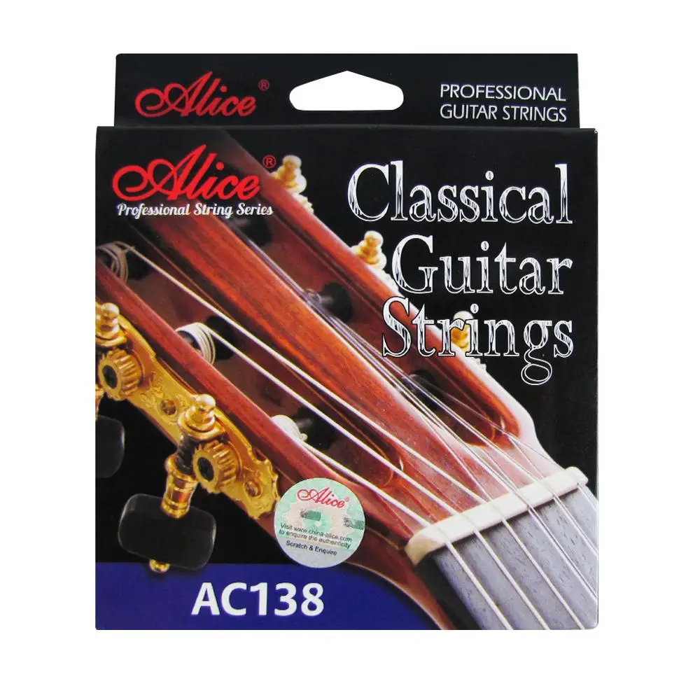 Alice Classical Guitar Strings Crystal Nylon Strings Set Silver Plated
