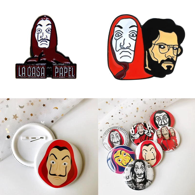 Брошь La Casa De Papel заколки кинофильм Дом бумажных денег украшение булавка для