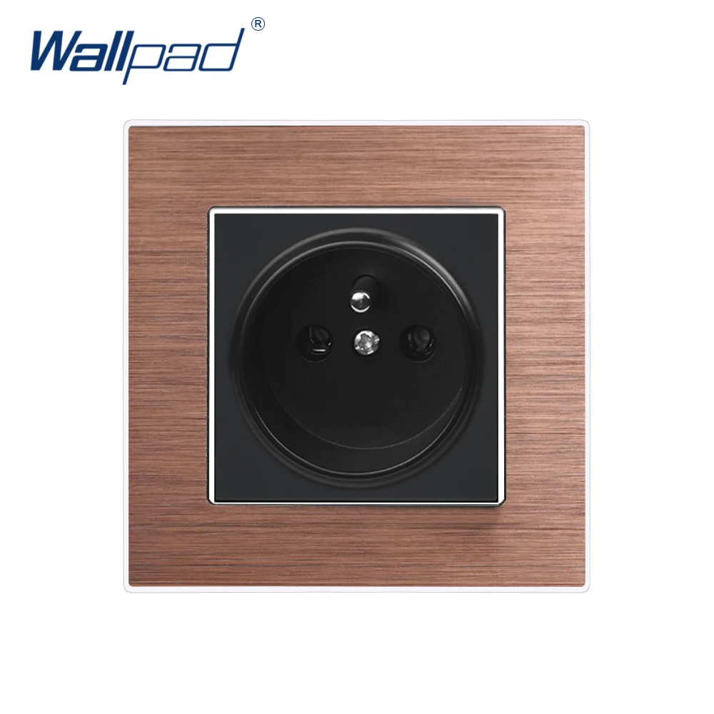 Европейская 2 контактная французская розетка Wallpad роскошная электрическая