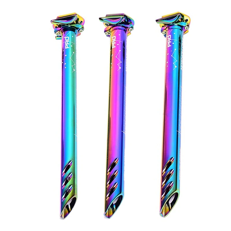 CNC Bicycle Seatpost Colorful Bike Seat Post Rainbow Tube for MTB Road | Спорт и развлечения