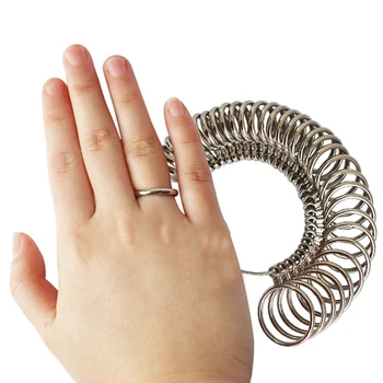 

US UK EU Metal Finger Ring Gauge Sizer Jewelry Making Standard Size Measuring Tools Set Christmas Gifts Finger Ring Gauge Sizer