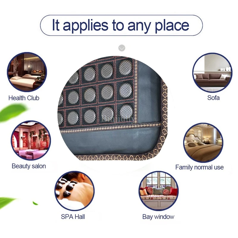 Far-Infrared-Heating-Mat-Hot-Stones-Jade-Tourmaline-Negative-Ions-Mesh-Mat-Adjustable-Timer-Temperature-Heating