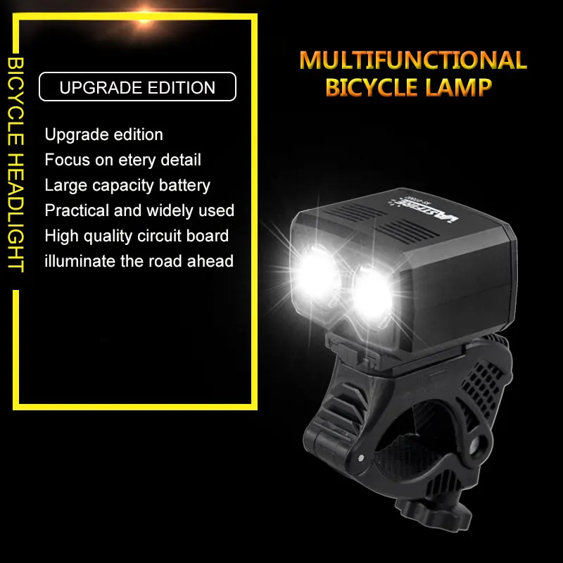 USB Rechargeable Bicycle Light Front Handlebar Cycling Flashlight Safety Warning Bike Taillight Waterproof Torch Bike Headlight