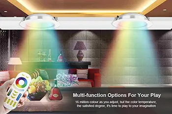 

Mi Light Color Changing Ceiling Light RGB+Dual White Dimmable LED Recessed Downlight 12W (12w-CCT-Down) JK162
