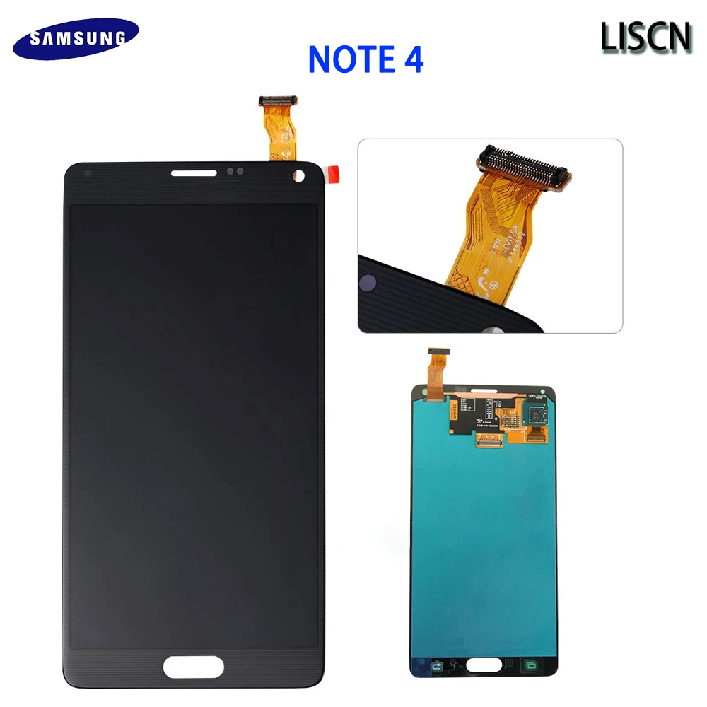 

100% Original For Samsung Galaxy Note 4 N910 N910C N910A N910F N910H LCD Dispaly Touch Screen Digitizer Replacement Assembly