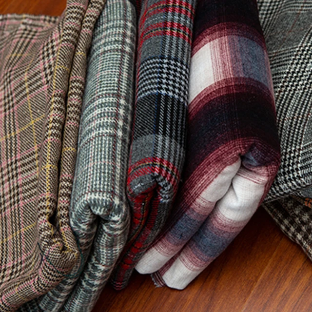 Plaid Wool Fabric Suit | Wool Fabric Coat Plaid | Check Wool Suit
