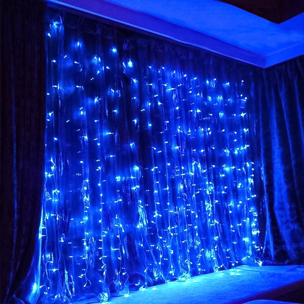 Fairy String Curtain Landscape Lamp Yard Garden Fairy String Light Durable 300LED LED Lights Festival Fairy Light Parties