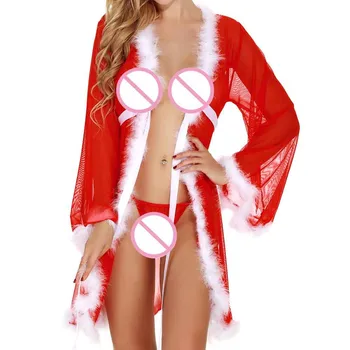 

top selling product in 2020 Women Christmas PlushB athrobe Lingerie Long Sleeve Underwear Support Wholesale and Dropshipping