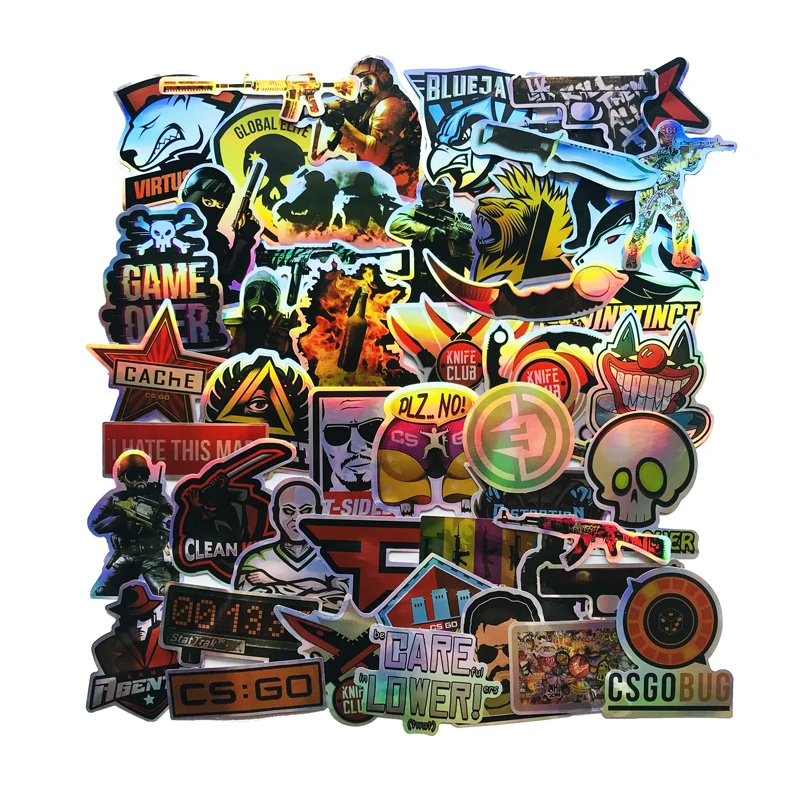 

50PCS CS GO Car Stickers Graffiti JDM Car Modification Waterproof Sticker for Motorcycle Bicycle Helmet Motor Suitcase Laptop