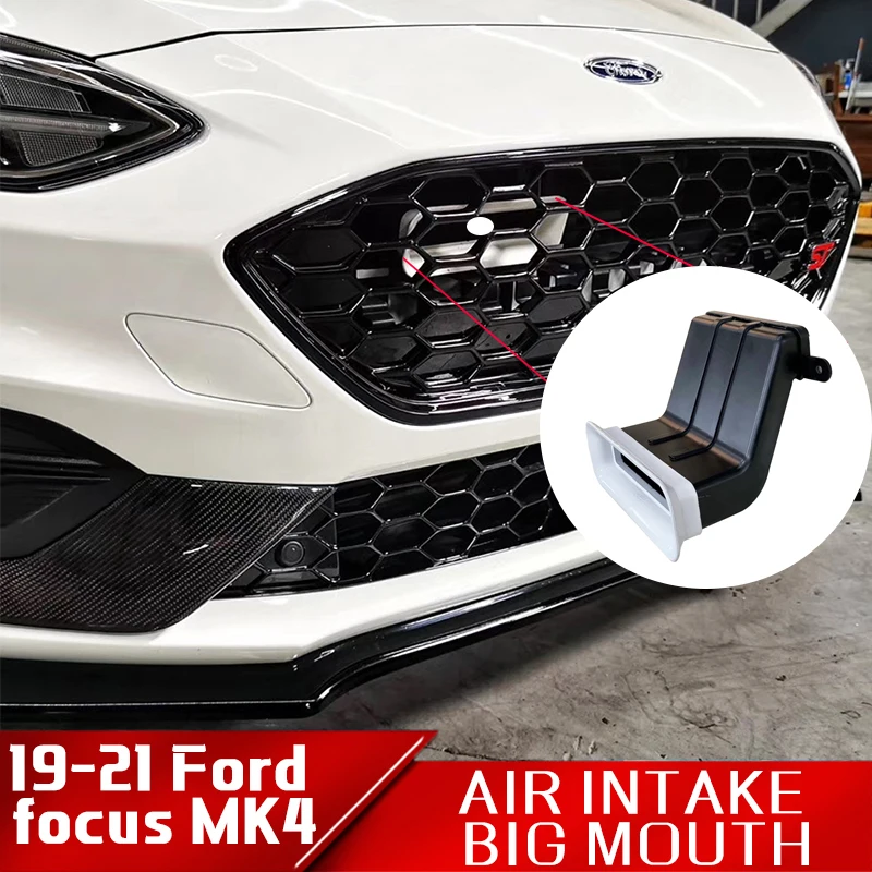 ABS Ram Air Intake Snorkel For Ford Focus 2012-2018 - Aggressive Style Mod (White) 7 thumbnail image