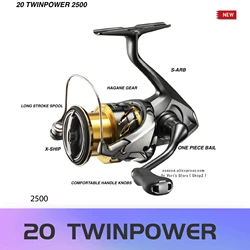 SHIMANO 20 TWINPOWER 2500 4000MHG  9BB+1RB 5.3:1 5.8:1 MAX DRAG 9kg/11kg 210g/255g Saltwater Popping Jigging Spinning Reel
