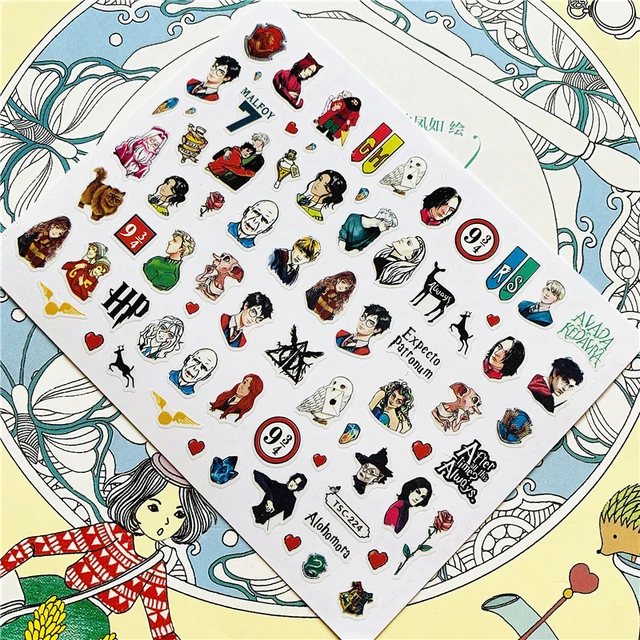 TSC-293 TSC-287 Japanese cartoon anime clown character 3D Back glue Nail Art Stickers Decals Sliders Nail ornament decoration TSC-224 N