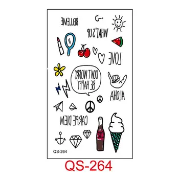 

Tattoo Sticker English Cat Pentagram Diamond Harajuku Personality Cute Tattoo Sticker For Men And Women