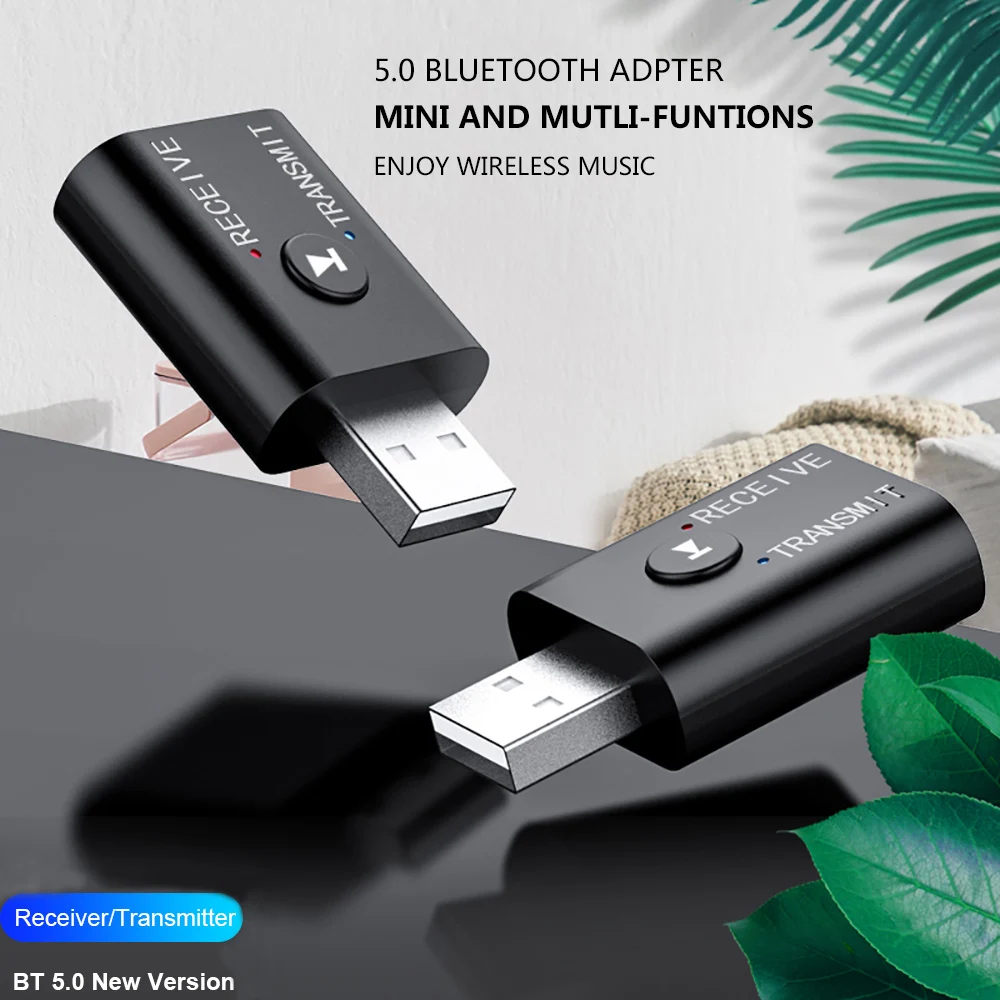 2 в 1 Bluetooth 5 0 аудио приемник передатчик мини стерео AUX USB 3 мм Jack для ТВ планшетный ПК