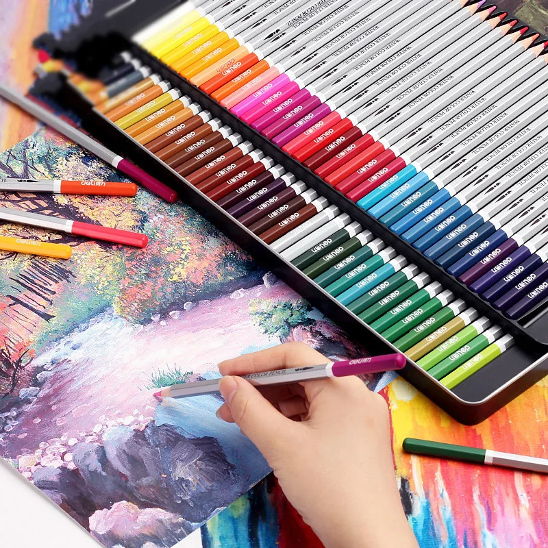 Цветной акварельный карандаш Deli Cyan De Colores для рисования инструмент лазурит