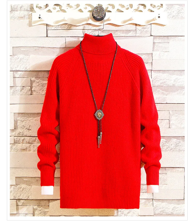Thick Mens Sweaters New Casual Turtleneck Winter Sweater Men Pullover Long Sleeve Casual Men Jumper Sweater Fashion Clothes