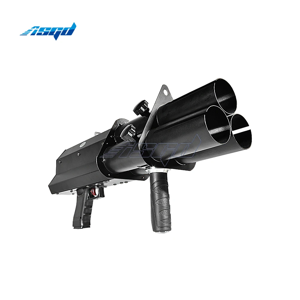 

3 Heads Handheld Rainbow Firework Machine Stage Electronic Salute Gun Wedding Flower Confetti Cannon Bar Nightclub Party ASGD