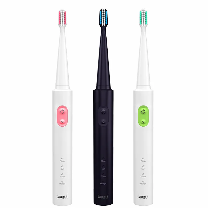 

Sonic Electric Toothbrush Adult Timer Brush USB Rechargeable Electric Tooth Brushes with 4pc Replacement Brush Head for Lovers