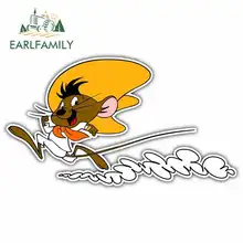 EARLFAMILY 13cm x 7.6cm Cartoon Little Mouse Oem Funny Car Stickers Vinyl JDM Bumper Trunk Truck Graphics Waterproof Fine Decal