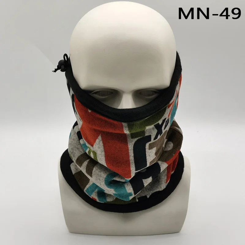 Модная мужская зимняя однотонная бандана, повязка на голову, шарф, теплый Многофункциональный бесшовный трубчатый головной шарф, маска для лица, кольцо, шарф унисекс - Цвет: N-49