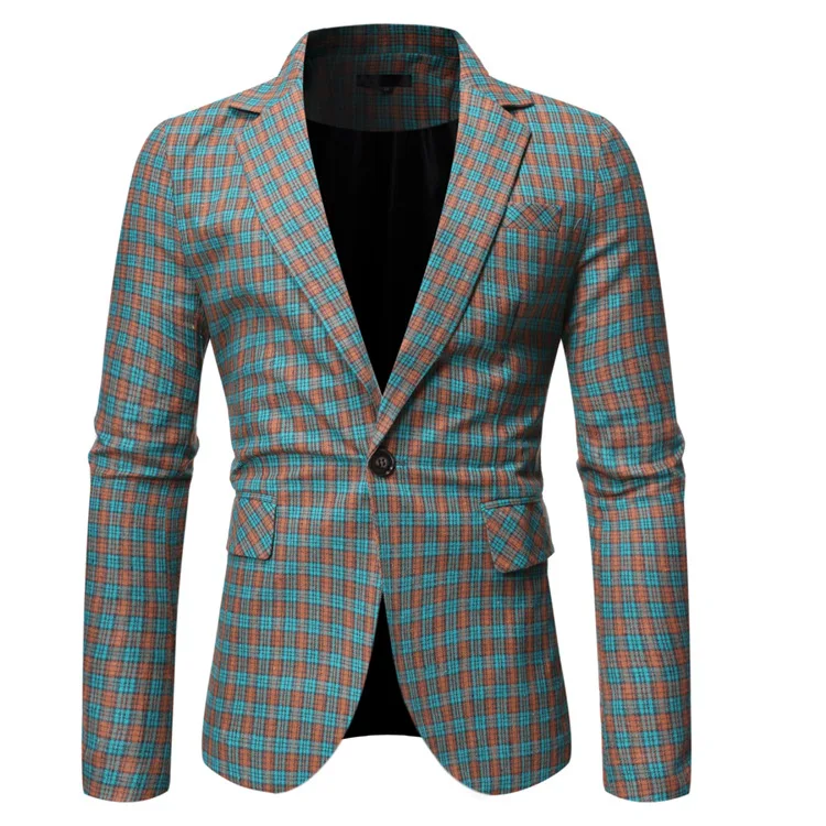 

MEN'S Business Suit 2020 Autumn And Winter New Style Men Casual Pattern One-Button Suit 9759