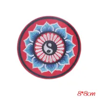 Круглые нашивки «Лотос» для Глажка одежды на джинсы полосы наклейки на заказ вышитые значки патч креативный DIY Полосы Аппликация