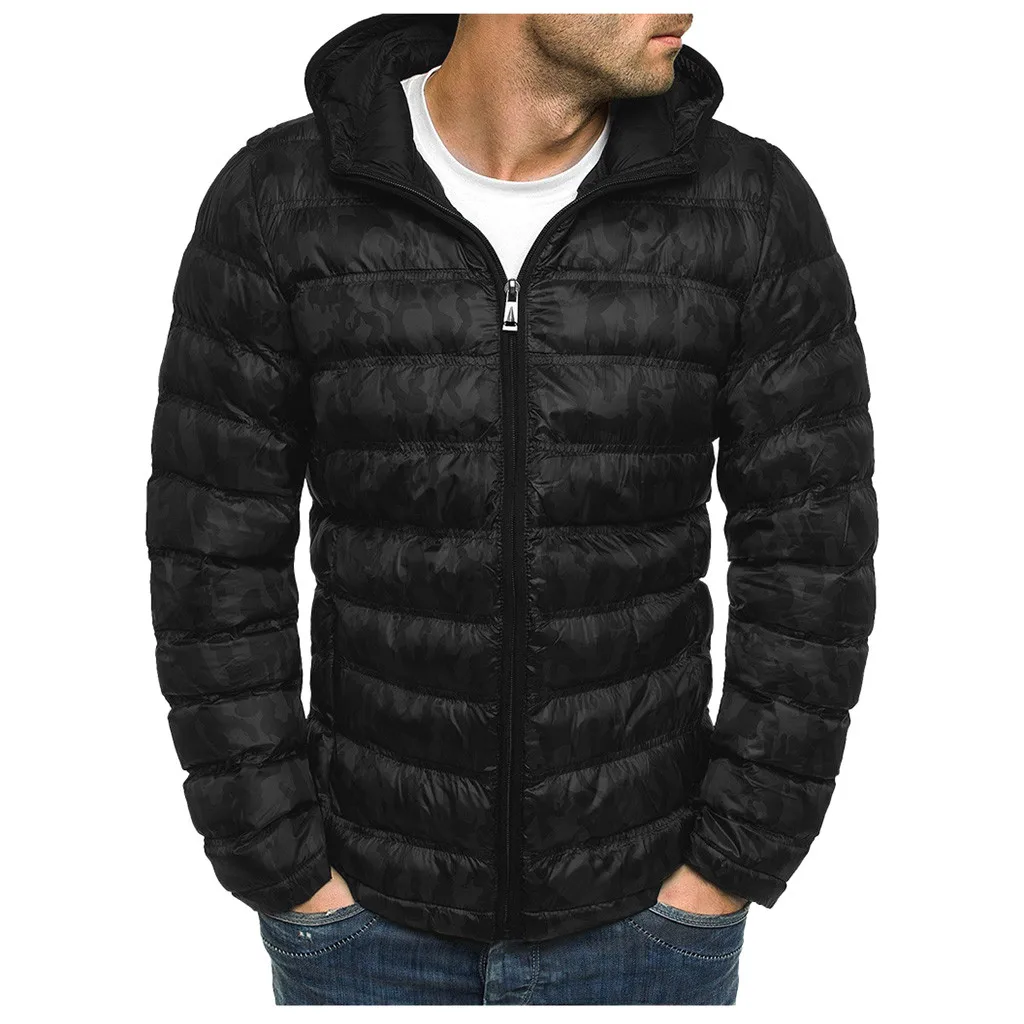 Мужская осенне-зимняя куртка, парка с капюшоном, теплая куртка с карманами, светильник, пальто высшего качества, зимняя одежда для мужчин