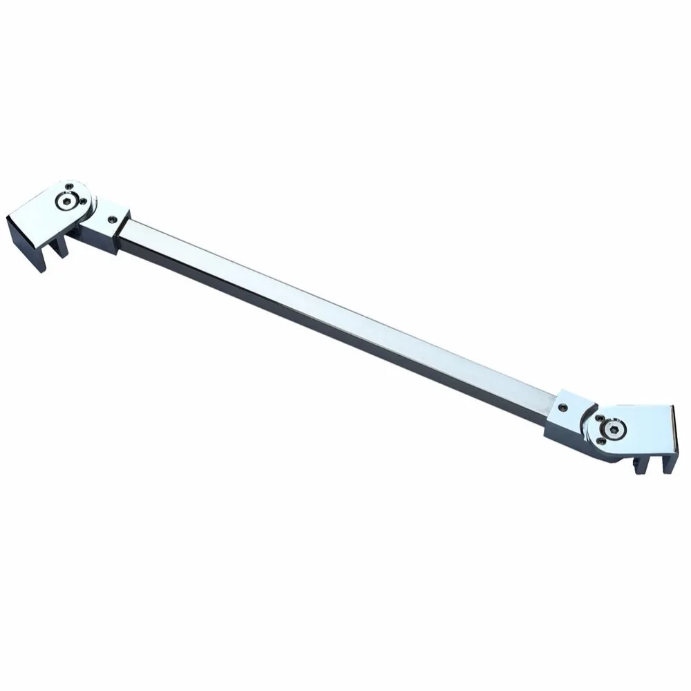 

Door Rollers Chrome Frameless Shower Fixed Panel Wall-To-Glass Glass-To-Glass Support Bar Clamp for 1/4" to 3/8" 6mm - 10mm