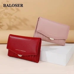 Women Leather Fashion Trifold Pocket Wallets Multifunction Credit Card ID Holder Coin Slim Purse