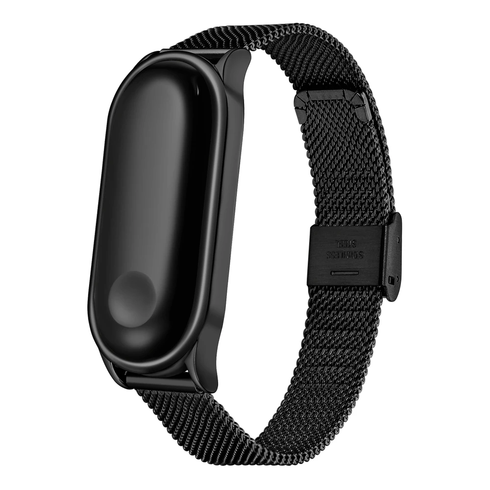 Metal Strap for Xiaomi Mi Band 6 4 3 5 Wrist Band Bracelet Replacement for Mi Band 3 4 5 6 Screwless Stainless Steel Wristbands